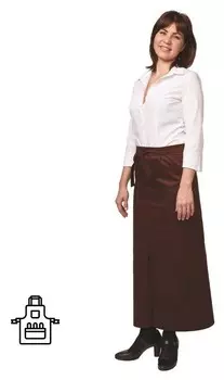 Фартук официанта универсальный коричневый (Длинный)