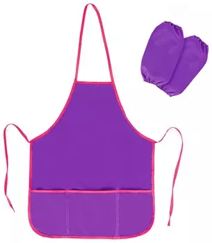 Фартук с нарукавниками для уроков труда пифагор, стандарт, 44х55 см, фиолетовый, 228358