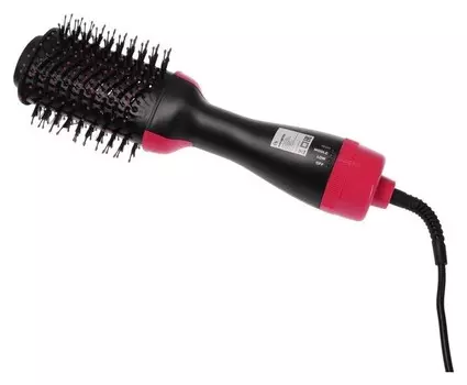 Фен-щетка Luazon Lfs-04, 1000 Вт, 3 режима, 220 В, чёрно-розовый