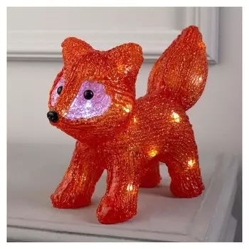 Фигура акрил. "Лисичка" 10х25х20 см, 2хаа (Не в компл.), белый