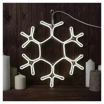 Фигура из неона "Снежинка", 40х40 см, 360 Led, 220v, белый