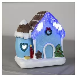 Фигура керамическая световая "Волшебный домик" 10.5 см, 3 Led, Aаа*3 (Не в компл), мульти