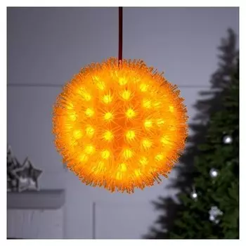 Фигура пластиковая "Ёжик" D=18 см, 220в, 100 Led, желтый