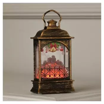 Фигура светодиодная "Фонарь бронзовый, камин с колокольчиками", 13х3.5х7 см, от бат. 3хlr44