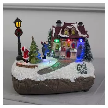 Фигура световая "Дети во дворе", 13х17.5 см, 6 Led, ааа*3 (Не в компл), мульти