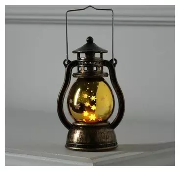 Фигура световая "Фонарь Дед мороз", 12х6х8 см, от бат. 3хlr44, т/белый