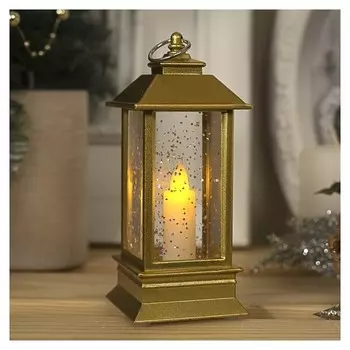 Фигура световая "Фонарик со свечкой", 12х5х5см, от батареек 3xlr44, т/белый