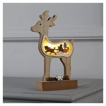 Фигура световая "Олененок", 23х12х5, ааа*2, тёплое белое