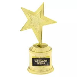 Фигура звезда литая "Лучшая жена",16,5 х 6,3 см