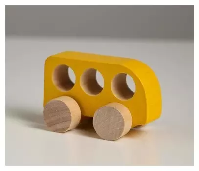 Фигурка деревянная «Каталка» «машинка томик» жёлтая
