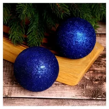 Фигурка для поделок и декора «Шар», набор 2 шт., размер 1 шт: 8 см, цвет синий