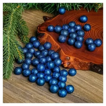 Фигурка для поделок и декора "Шар", набор 55 шт., размер 1 шт. 1 см, цвет синий