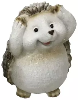 Фигурка новогодняя декоративная "Удивленный ежик", полирезина, 6,8х6х8,5 см