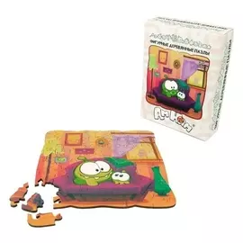 Фигурный деревянный пазл «Ам ням»