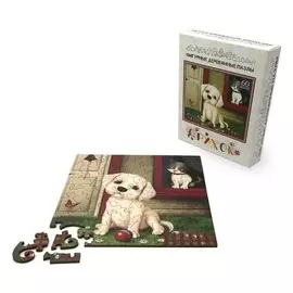 Фигурный деревянный пазл «Дружок»