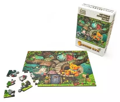 Фигурный деревянный пазл «Страна сказок: винни пух»