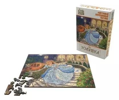 Фигурный деревянный пазл страна сказок «Золушка»