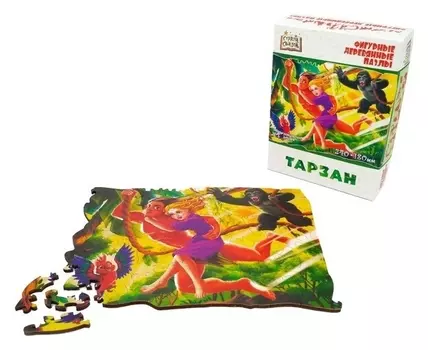 Фигурный деревянный пазл «Тарзан»