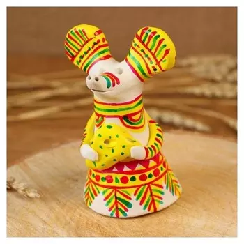 Филимоновская игрушка колокольчик «Мышь»