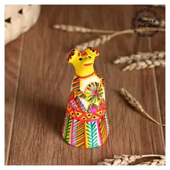 Филимоновская игрушка колокольчик «Собачка»