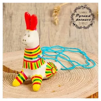 Филимоновская игрушка - свисток «Заяц»