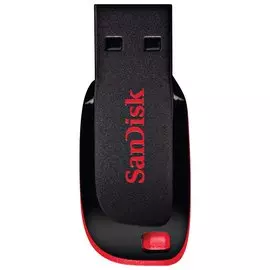 Флэш-диск 128 GB, SANDISK Cruzer Blade, USB 2.0, черный