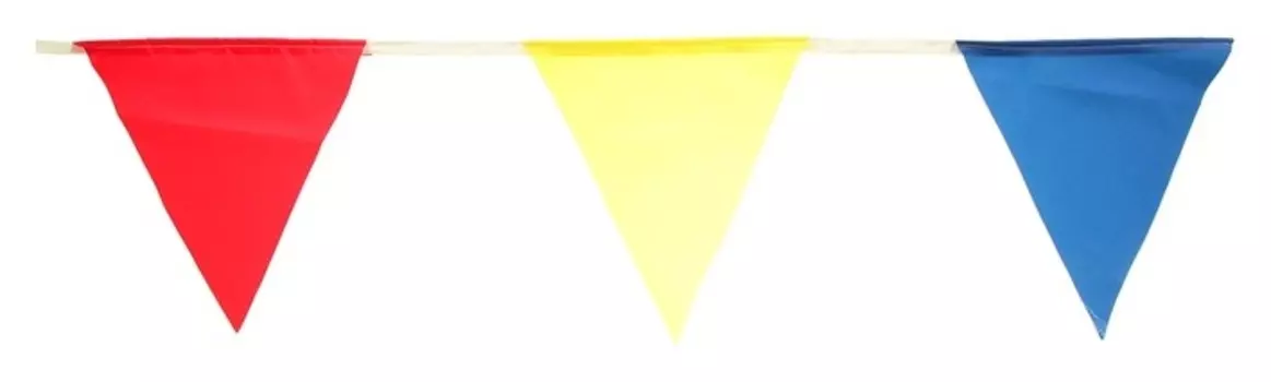 Флажная лента 25м, размер 26х29