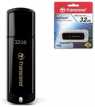 Флеш-диск 32 GB, Transcend Jet Flash 350, USB 2.0, черный, Ts32gjf350