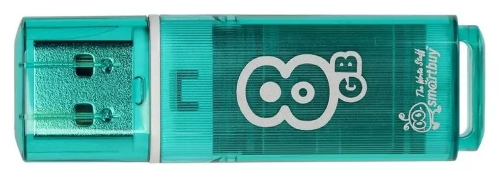Флеш-память Smartbuy Glossy, 8gb, USB 2.0, зел, Sb8gbgs-g