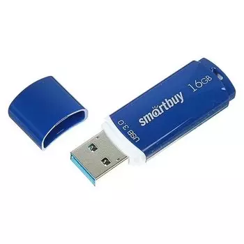 Флешка Smartbuy Crown Blue, 16 Гб, Usb3.0, чт до 140 мб/с, зап до 40 мб/с, синяя