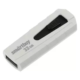 Флешка Smartbuy Iron White/black, 32 Гб, Usb2.0, чт до 25 мб/с, зап до 15 мб/с, бело-черная