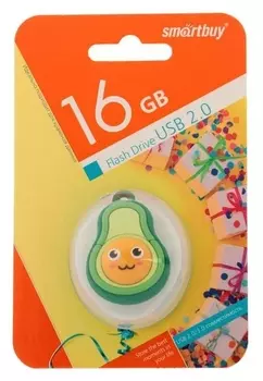 Флешка Smartbuy Wild Series "Авокадо", 16 Гб, Usb2.0, чт до 25 мб/с, зап до 15 мб/с