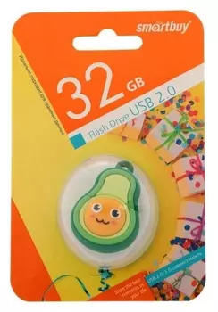 Флешка Smartbuy Wild Series "Авокадо", 32 Гб, Usb2.0, чт до 25 мб/с, зап до 15 мб/с