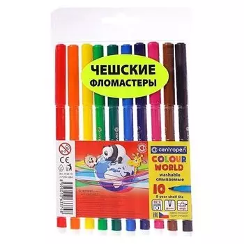 Фломастеры 10 цветов Colour World, линия 1.0 мм