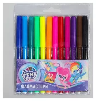 Фломастеры, 12 цветов, My Little Pony