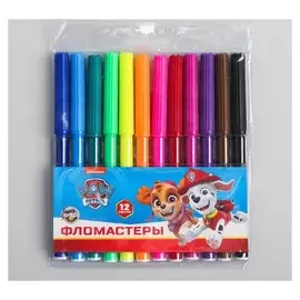 Фломастеры, 12 цветов, Paw Patrol