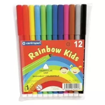 Фломастеры 12 цветов Rainbow Kids