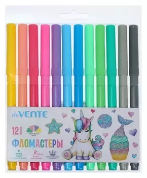 Фломастеры 12цв Devente Pastel вент колпач ширина линии 4.6мм, пл бл 5081130
