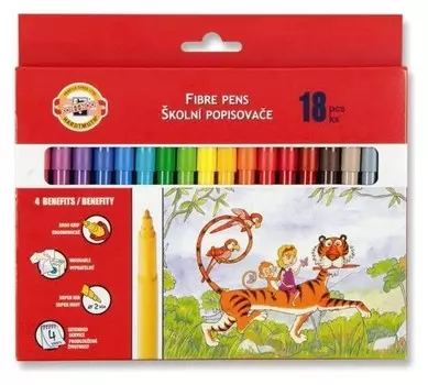 Фломастеры 18 цветов