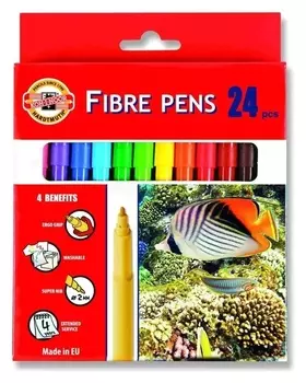 Фломастеры 24 цвета Подводный мир, картонная упаковка