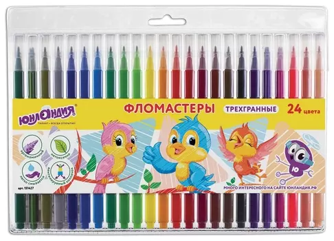 Фломастеры 24 цвета "Зоопарк"