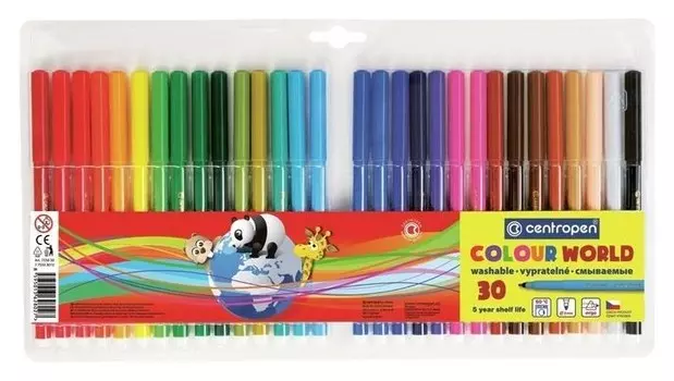Фломастеры 30 цветов Colour World