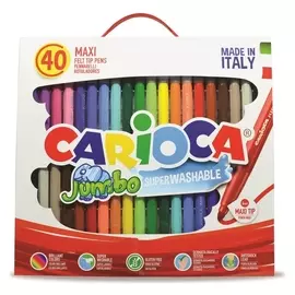 Фломастеры 40цв.,jumbo,картон упаков,carioca,41257