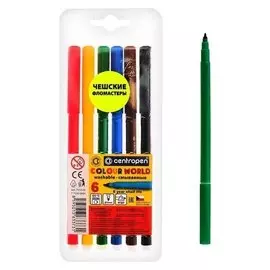 Фломастеры 6 цветов Colour World, линия 1.0 мм