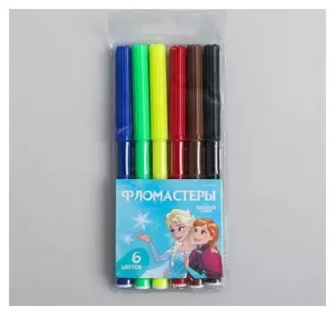 Фломастеры, 6 цветов, холодное сердце