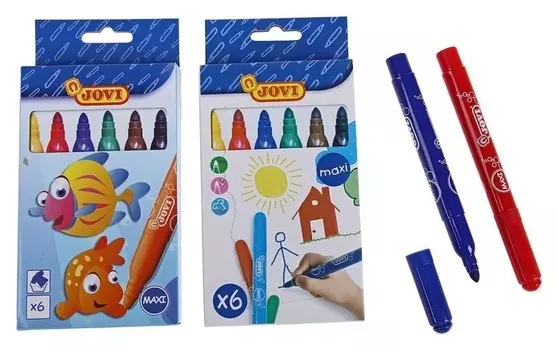 Фломастеры 6 цветов Maxi