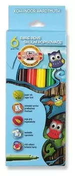 Фломастеры 6 цветов Совы