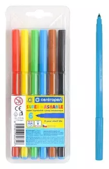 Фломастеры 6 цветов Super Washable
