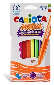 Фломастеры 8цв.,carioca Neon, 42785