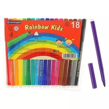 Фломастеры Rainbow Kids, 18 цветов